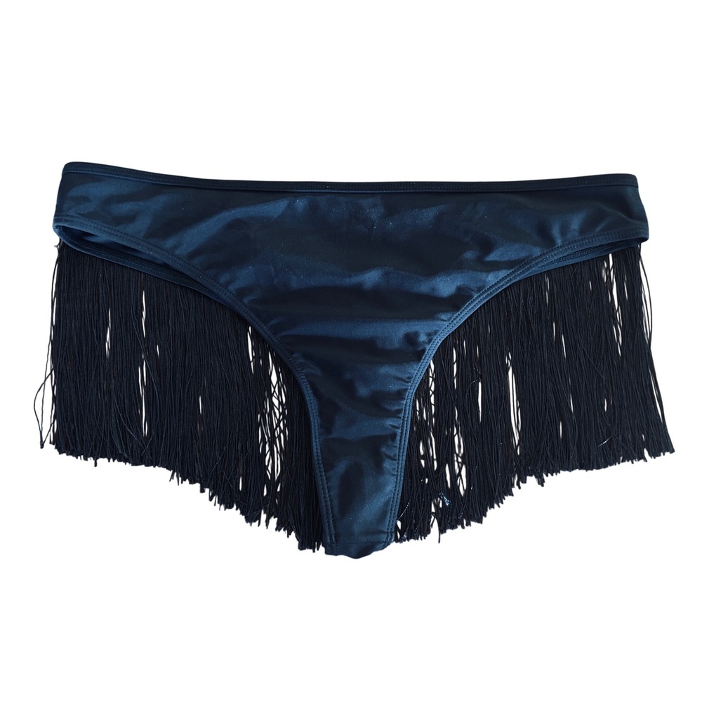 Unbranded Fringe Bikini Bottoms Nylon XXL Black Excellent Festival Rave